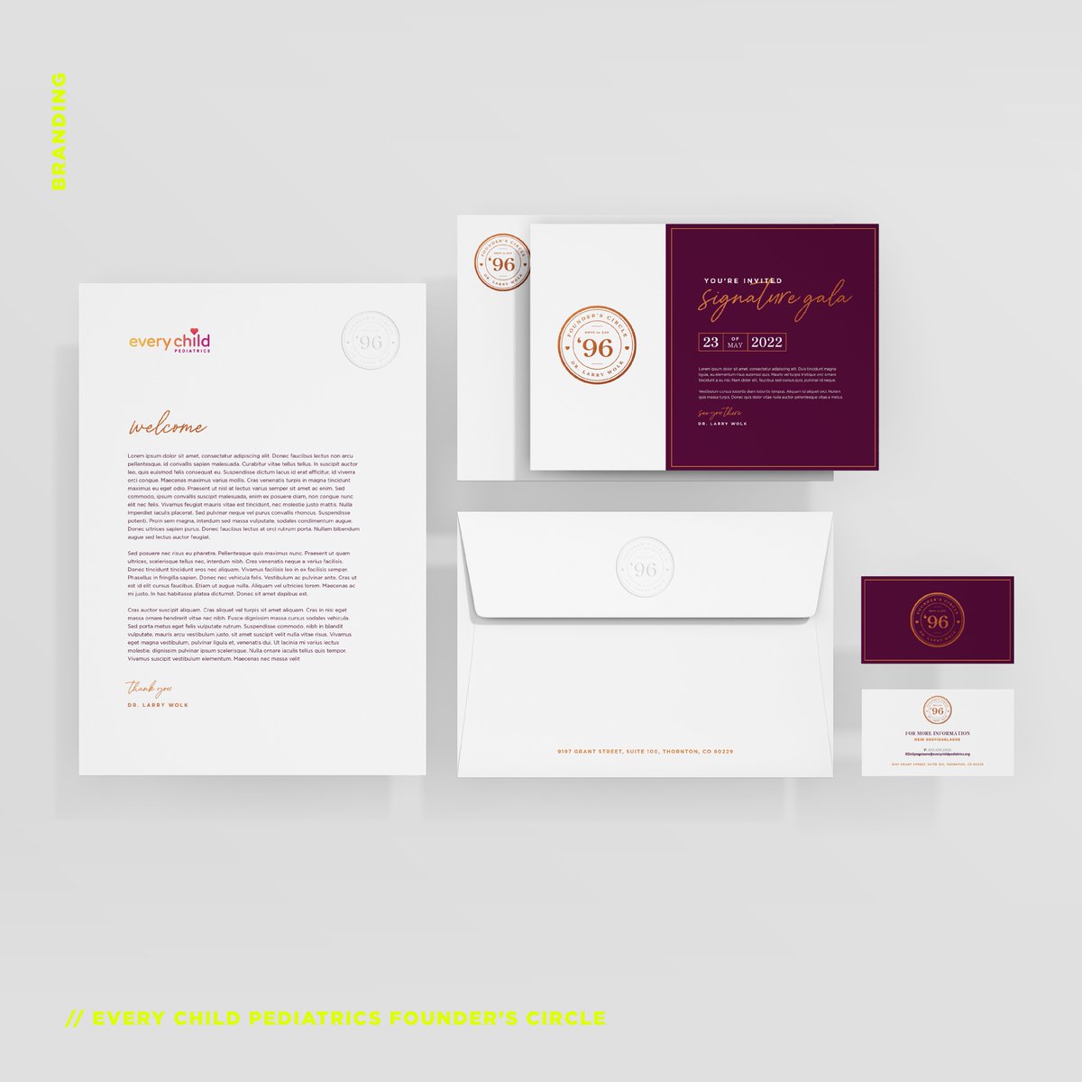 This week, @EveryChildPeds launched their Founder's Circle for Major Giving event. The amazing work that ECP does every day is such a blessing to so many families—we are so honored to be a small part of it. . #design #branding #collateral #identity #mcandmc