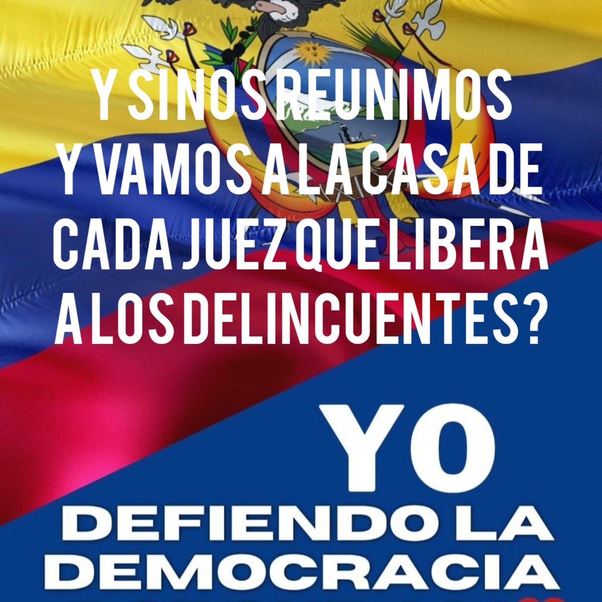 Y si nos reunimos y vamos a la casa de cada juez por dejar libres a los delincuentes?
#EcuadorExigeJusticia
#MuerteAlCorreismo
#MuerteAlComunismo
#RevocatoriaAsamblea