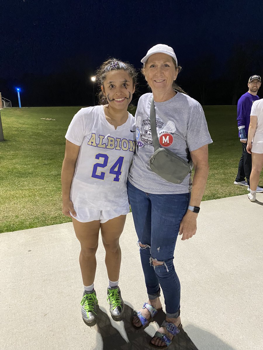 CCHS_GLax's tweet photo. It was so great to meet up with @angmendieta tonight after her Albion Britons dominated Adrian lax. What a blessing to watch your player’s success at the next level. #foreverIrish #nextlevelIrish https://t.co/juzDdoYO4Q