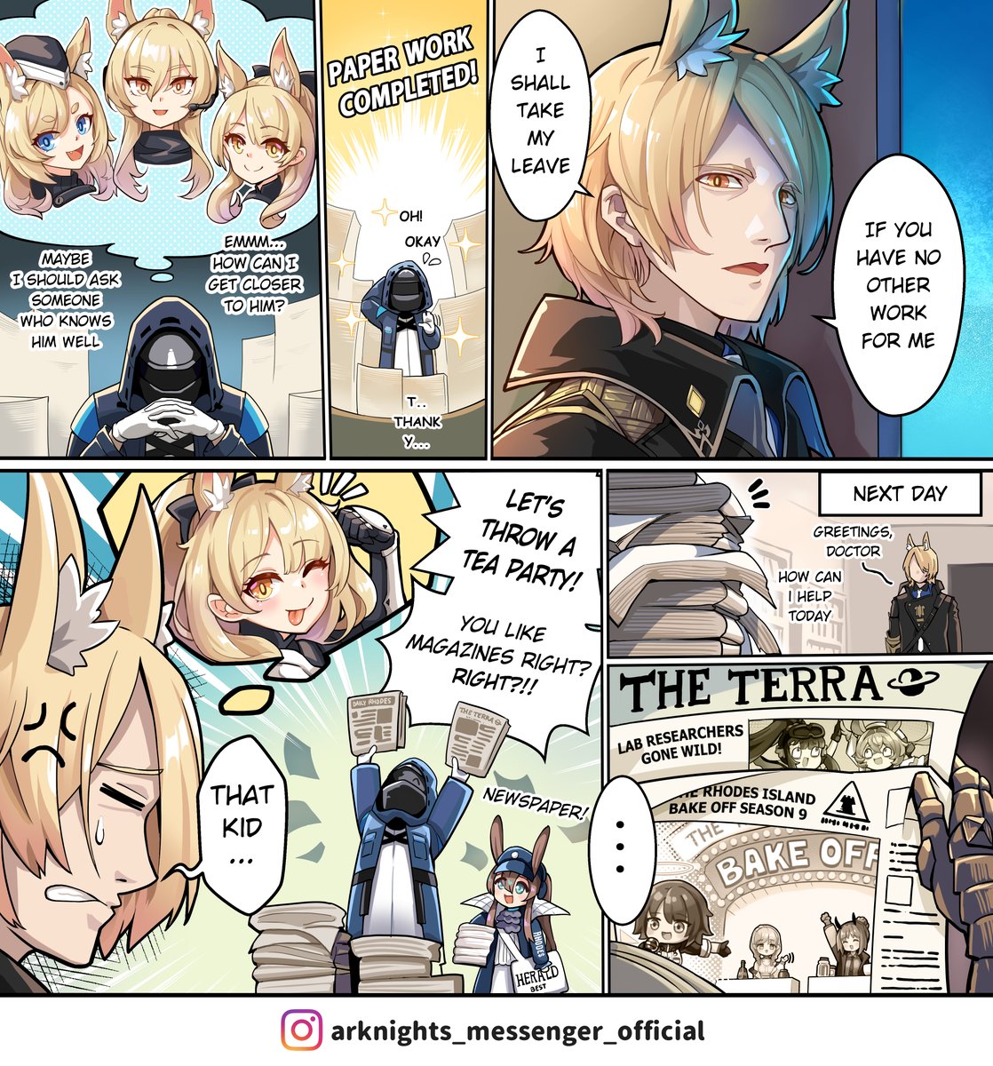 Newspaper Lover 📰

Arknights_messenger_official comics https://t.co/bVLoka19sC 
#Arknights #明日方舟 #アークナイツ #Yostar 