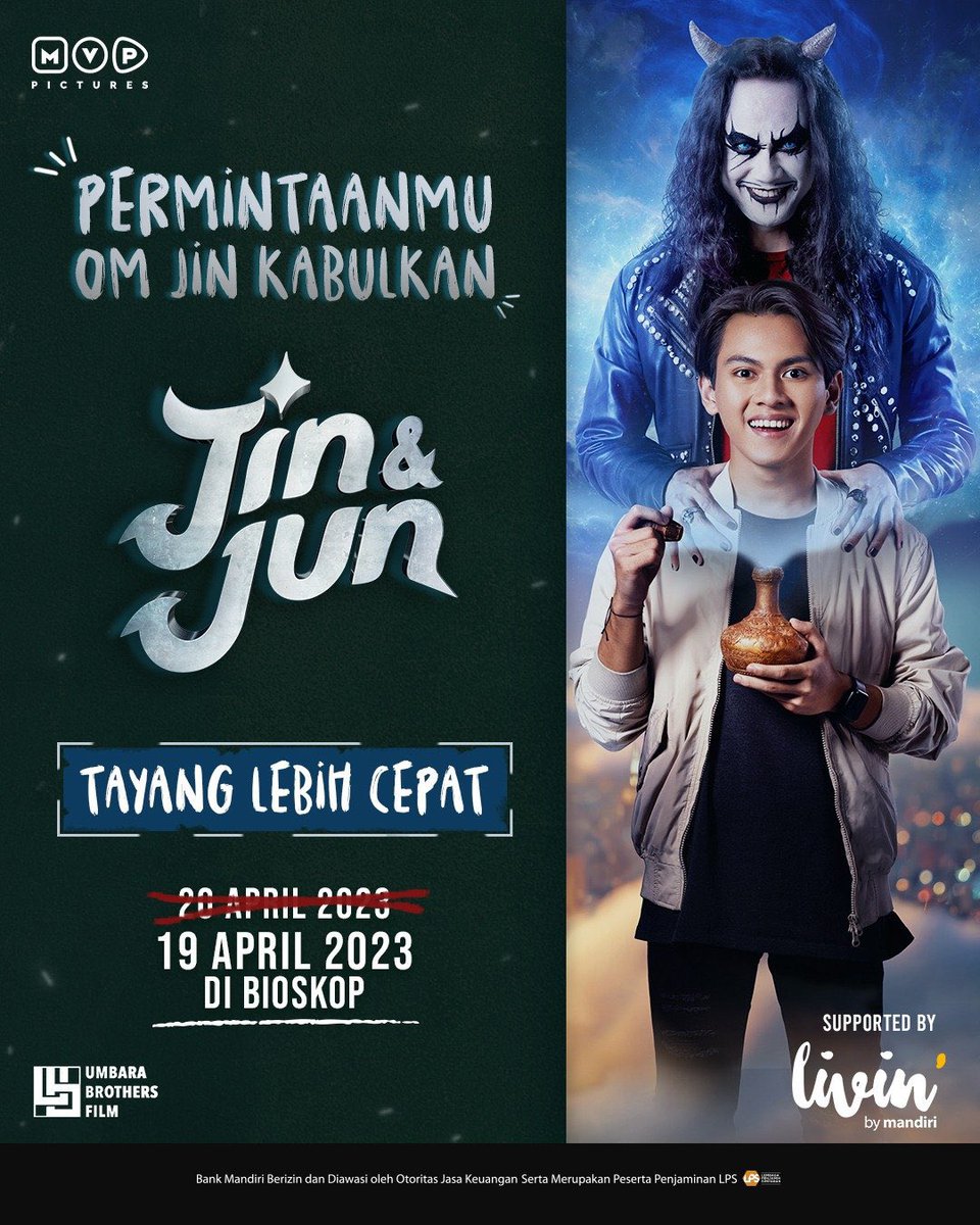 K3FilmSpace's tweet photo. 4 film lebaran ini kompak majuin tanggal rilis jadi sehari lebih cepet!

Fix deh ini bioskop jadi arena royal rumble film lokal.🙏🏼😭 https://t.co/gAc6DGlGb3