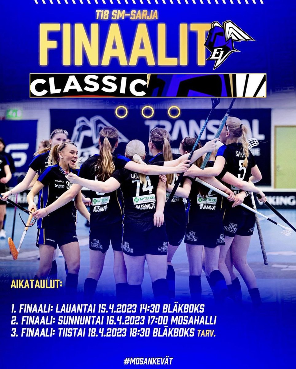 Salibandy: Tänään lähdetään Lempäälään katsomaan miten Ervin T18 ladyt pärjää Classicia vastaan. #eräviikingit #classic #ideapark #salibandy #lempäälä