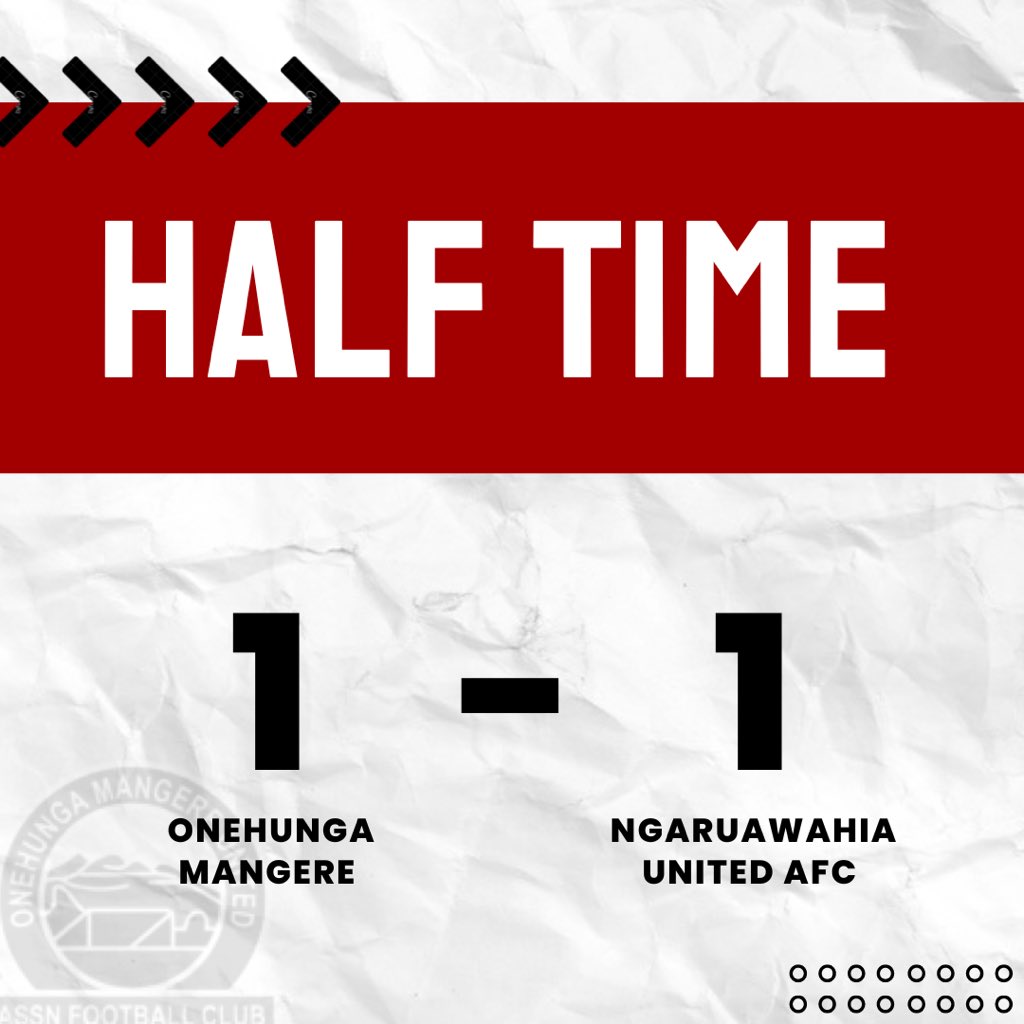 HALFTIME UPDATE with goal scored by Darcy Knight