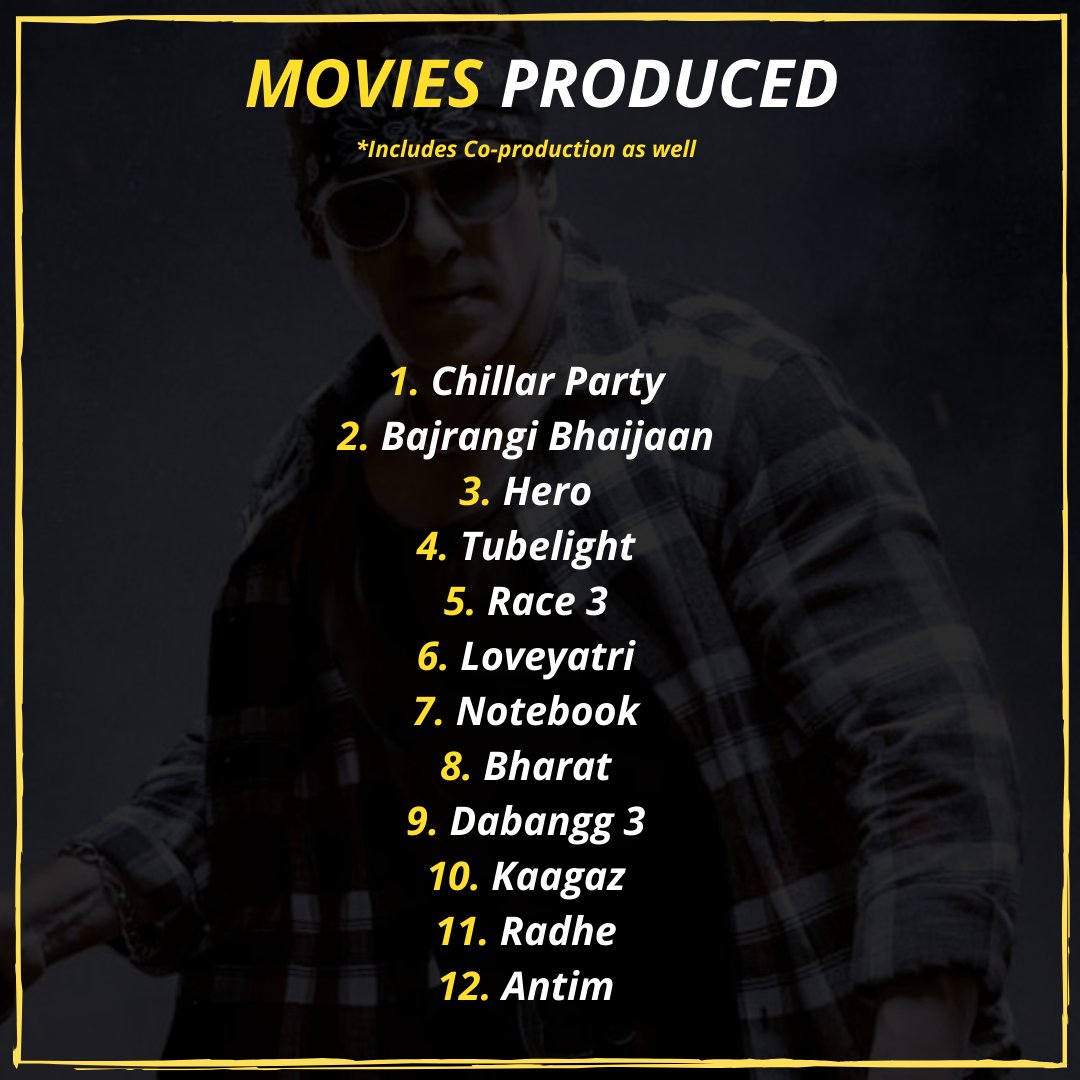 CineRanker's tweet photo. Analysing #SalmanKhan's Production company #SalmanKhanFilms before the release of #KisiKaBhaiKisiKiJaan
We hope the company focuses on diverse stories, storytellers & actors
Full Post on Insta
#BRPosts #BRAnalysis
@SKFilmsOfficial @BeingSalmanKhan https://t.co/KJ5mbnO8t4