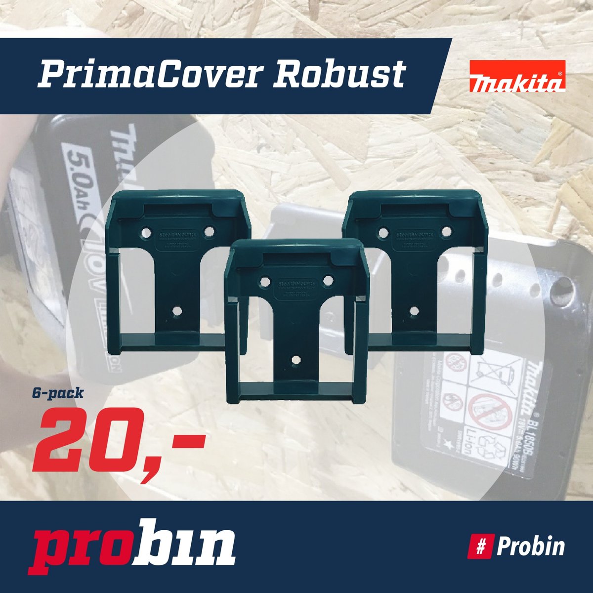 InfoMelse's tweet image. Geen rondslingerende accu’s meer. Bevestig jouw Makita LXT 18V accu’s aan de muur, in je werkbus of aan je riem. Dankzij het lock-mechanisme zit de accu muurvast en valt dus niet.  p1e.nl/_4CX