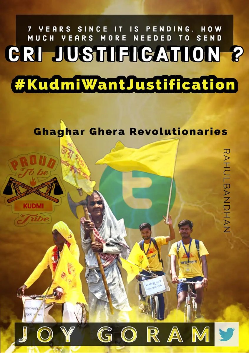 pradeepmahato77's tweet photo. बंगाल सरकार से निवेदन है जल्द से जल्द CRI justification रिपोर्ट RGI को भेजे और कुड़मी समुदाय को उनकी पहचान दिलाएं ।
#KudmiWantJustification
#KudmiWantJustification
@MamataOfficial @MundaArjun @CensusIndia2021 @News18Bengali @bbcbangla @BanglaRepublic https://t.co/1GuYQ0zmW1
