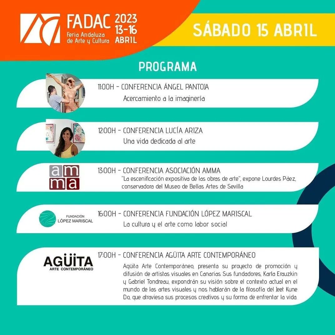 ammaasociacion's tweet photo. 🎙️A las 13h nuestra vocal Lourdes Páez ofrecerá la conferencia "La escenificación expositiva de las obras de arte" en @fadacferia que se está celebrando estos días en el @fibesevilla 

Lourdes, conservadora de museos en el @MuseoBASe ,  hablará de..

#fadacferia #museología https://t.co/YFMOHPEg4d