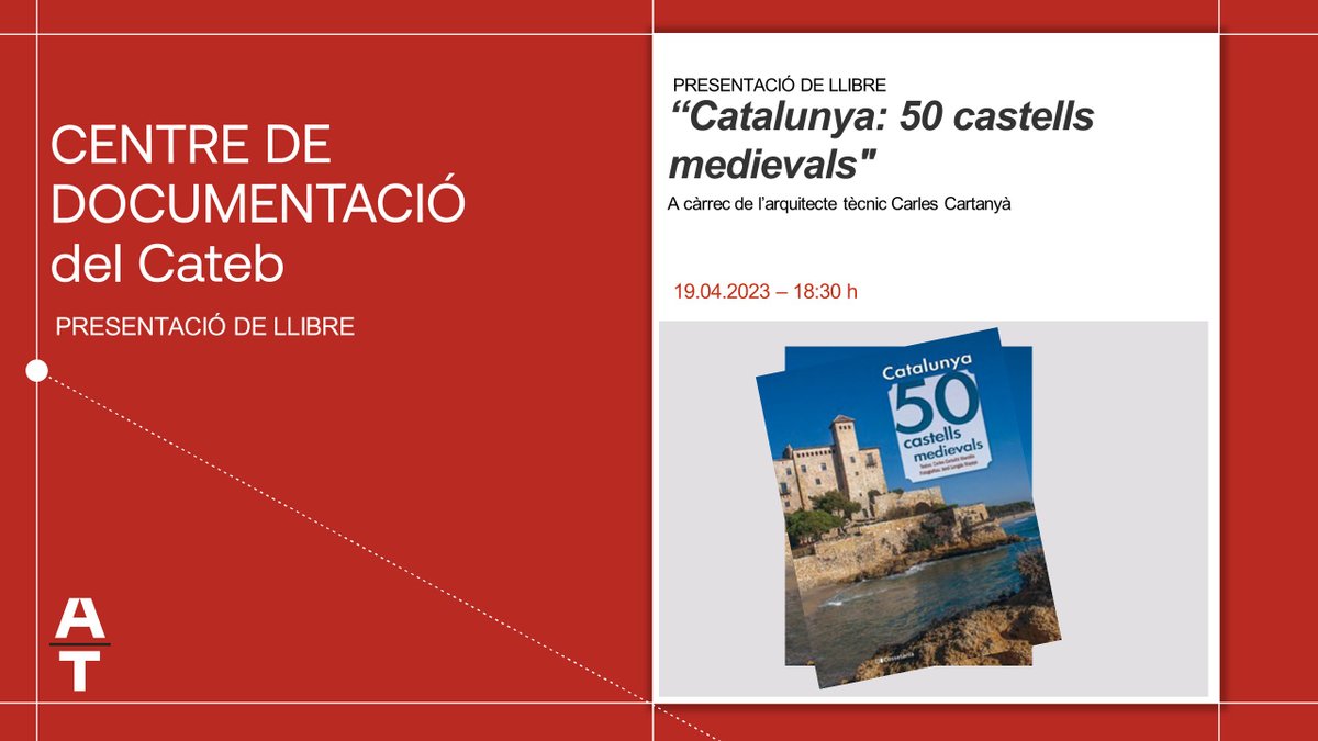 cateb_barcelona's tweet photo. 📅 El dimecres 19 d'abril a les 18.30h tens una cita al #Cateb!

Et presentarem amb els seus autors, Carles Cartañá i Jordi Longás, “Catalunya: 50 castells medievals” Un relat que et convida a recórrer el nostre petit país!📖

📝 Inscriu-te a https://t.co/dscTWPNYfW https://t.co/JmfWMyJ0xn