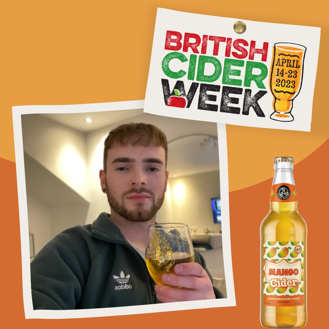 Staff fav for #BritishCiderWeek comes from our office administrator and delivery guy Kieran 🍻 “One of my favourites is our Mango Cider, so refreshing and tastes like a holiday! 😋”