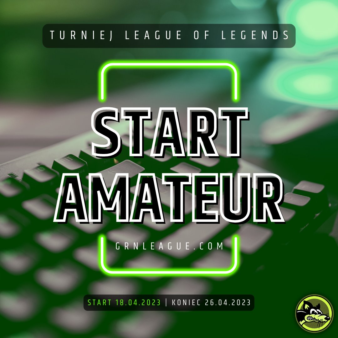 GrnLeague's tweet photo. Z  dumą ogłaszamy iż w przyszłym tygodniu rozpoczynamy rozgrywki w tierze  zaawansowania Amateur. Po znakomitym tierze Advanced szykują się równie  gorące emocje i liczne spotkania na wysokim poziomie! Więcej informacji na platformie https://t.co/chXNcuJ5O8 → Turnieje → Amateur https://t.co/xE2NRW7DSC