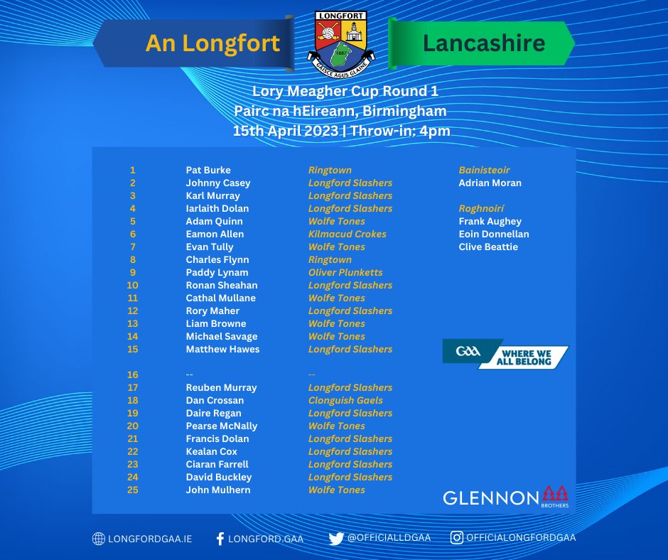 Longford GAA Championship Fixtures – Longford GAA