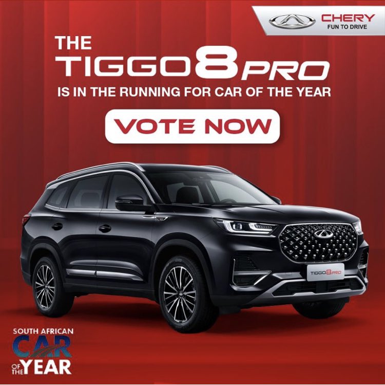 Why not win something for yourself by voting for the Tiggo 8 Pro in the Win with the Old Mutual Insure SA Car of the Year ‘Motor Enthusiast’ Competition?

Head over to  fal.cn/3xiuw 
Vote for your favourite COTY finalist, fill in the form, and who knowsTs &amp; Cs apply.