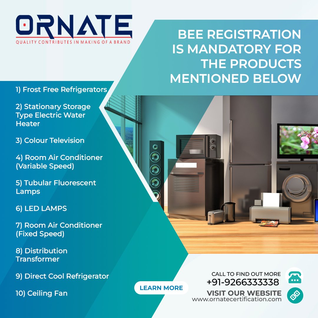 ornateservices's tweet image. Want to boost your energy efficiency and save money on utility bills? Look no further! Our BEE registration services are here to help. Learn more about how we can help your business become more energy-efficient. Contact us +91-9266333338. #BEE #BEERegistration #ornate