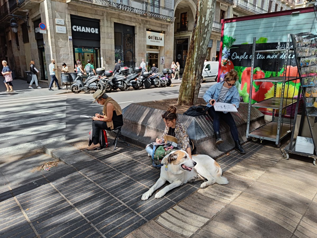 Dibuixant La Rambla