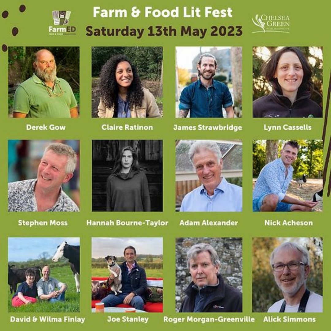 RealFarmED's tweet photo. Join us for the second Farm & Food Literature Festival, co-curated with @chelseagreen - a celebration of words, stories and experiences from the wonderful world of #agroecology, #regenerativefarming and #sustainablefood.
https://t.co/fGl79Z7IHU
#farmandfood #litfest #ukauthor https://t.co/K1fIn5jGMx