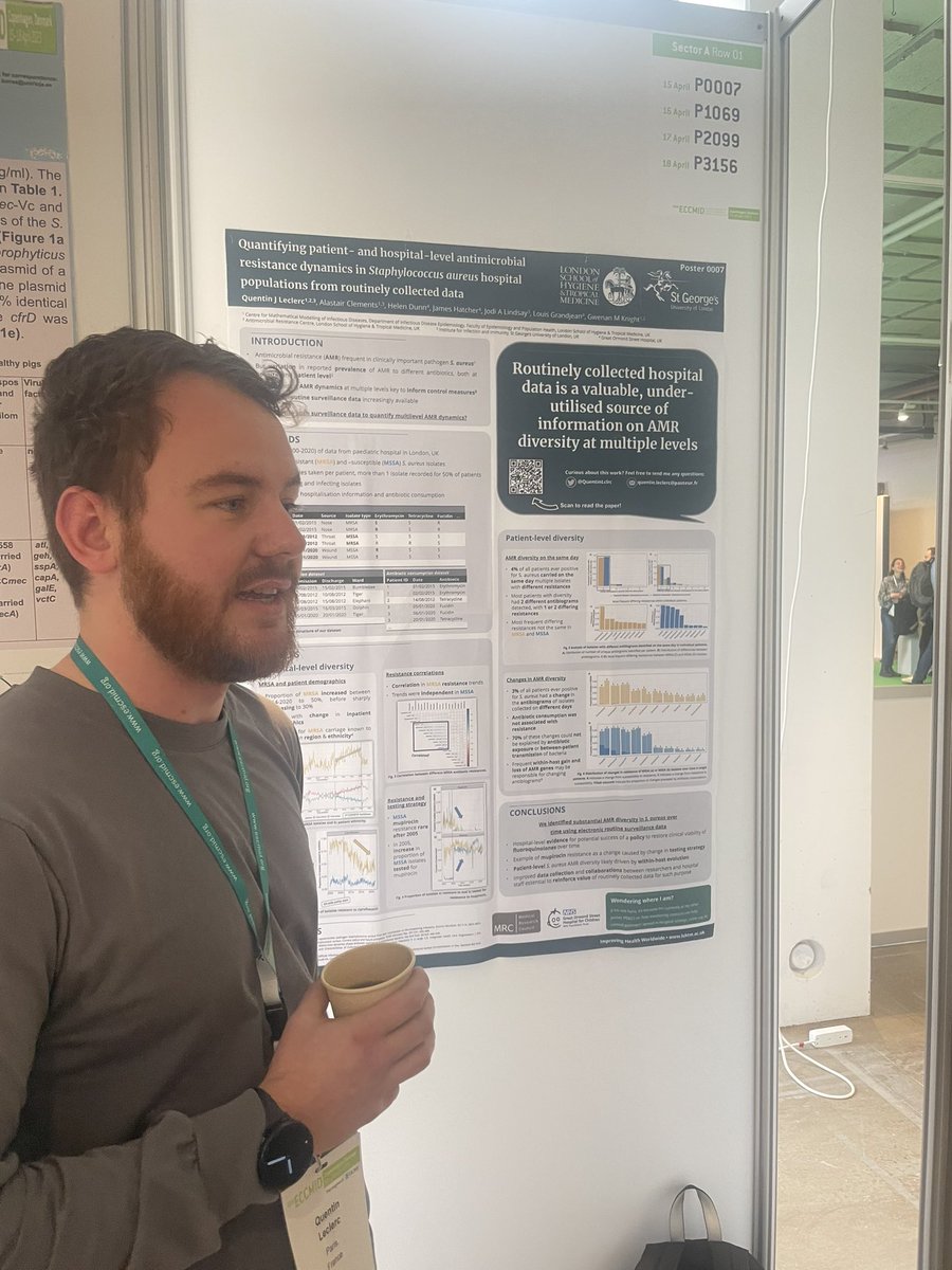 Antimicrobial Resistance Research Team | CNPI (@amr_cnpi) on Twitter photo Really interesting poster by <a href="/QuentinLclrc/">Quentin Leclerc</a> studying at <a href="/StGeorgesUni/">St George's, University of London (1752-2024)</a> looking at quantifying patient and hospital level AMR data in Staphylococcus aureus from routinely collected data at <a href="/GreatOrmondSt/">Great Ormond Street Hospital for Children</a> 📈
<a href="/LSHTM/">London School of Hygiene & Tropical Medicine</a> <a href="/The_MRC/">Medical Research Council</a> #ECCMID2023 #IDTwitter #AMR Really interesting poster by <a href="/QuentinLclrc/">Quentin Leclerc</a> studying at <a href="/StGeorgesUni/">St George's, University of London (1752-2024)</a> looking at quantifying patient and hospital level AMR data in Staphylococcus aureus from routinely collected data at <a href="/GreatOrmondSt/">Great Ormond Street Hospital for Children</a> 📈
<a href="/LSHTM/">London School of Hygiene & Tropical Medicine</a> <a href="/The_MRC/">Medical Research Council</a> #ECCMID2023 #IDTwitter #AMR