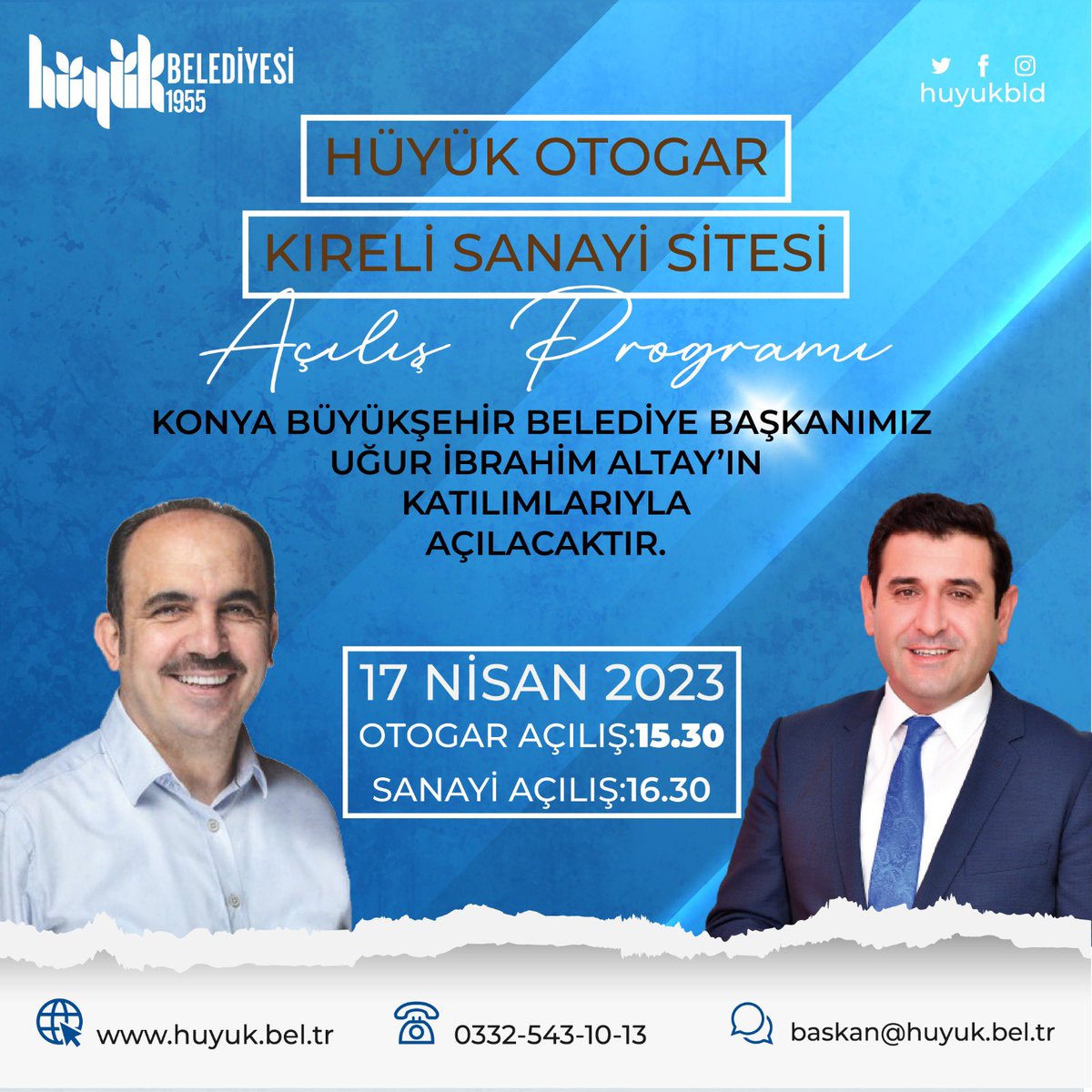 mcigdem42's tweet photo. ✅ Büyükşehir Belediyesi Başkanımız  Sayın @u_ibrahim_altay beyin teşrifleri 
Hüyük Otogarımızı ve Kıreli Sanayi sitemizi açıyoruz kalkınma hedefleri arasında en önemli iki eserin açılışında siz değerli hemşehrilerimizide açılışta görmekten onur duyarız @murat_kurum @RTErdogan https://t.co/1UJFEPA5BX