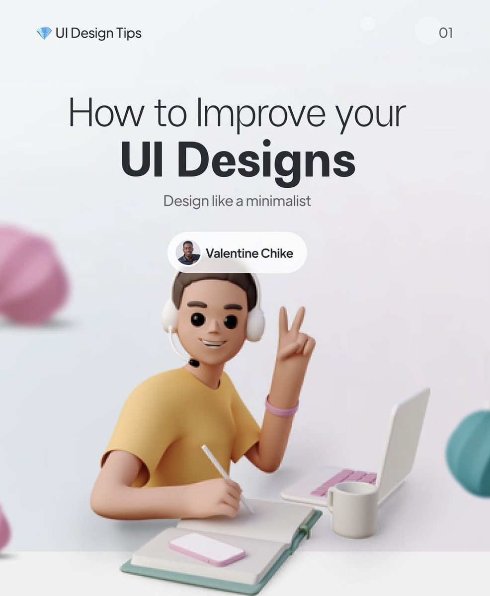 Hello Guys ❤️🤙,

Today I'm sharing with you helpful tips on how to improve your designs as a Ui/UX designer.

Save this post for later, RT and share with friends 🧵🫶