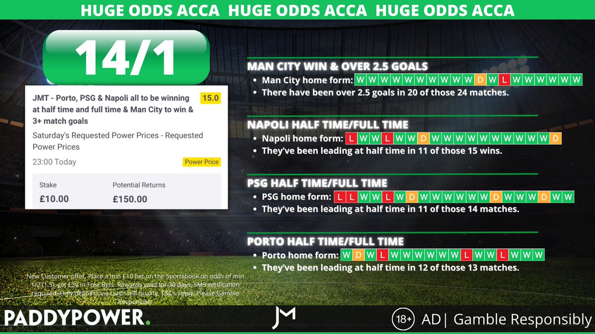 Football Tips ⚽ on Twitter " ️ High odds Acca reminder this kicks