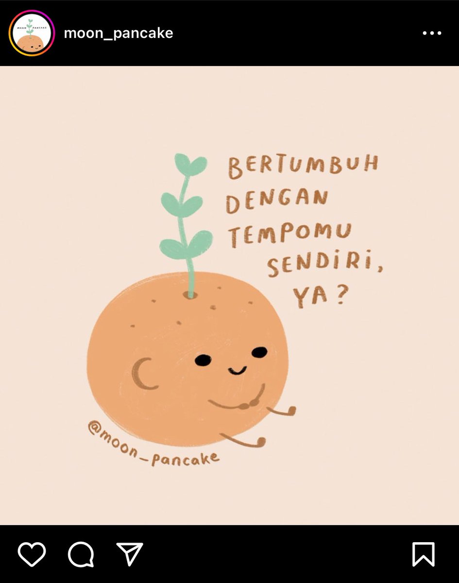ddayblu's tweet photo. @worksfess Keinget postingan moon pancake yg ini. Daann berkat IG:poninipu yg wkt itu sharing soal gpp jalan melamban bukan lari2 karena takut ketinggalan, aku lgsg kepikiran kalau kata2 itu bener bgt. Hidup jg jd lebih santai👍🏼 semangat https://t.co/zz3UfJlvHK