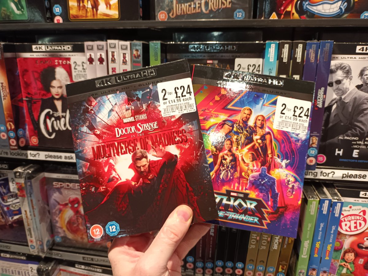 hmvBelfast's tweet photo. Last weekend of our Disney 2 for £24 offer including some classic movies on #uhd #4k
Grow that collection this weekend
Offer available instore and online
#Foxstudio #Lucasfilm #StarWars #Marvelstudio @avocadoom89 @UltraHDBluray @the4kCollectivE @4KFilme https://t.co/AveOUdEdIi