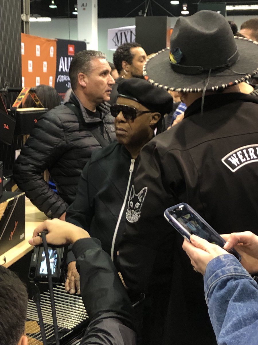 Corey_Feldman's tweet photo. SPECIAL DAY 2DAY IN ANAHEIM CA ⁦@NAMM⁩ CONVENTION #NAMM WHERE ⁦@realCFeldman #ZEN &amp; MOST OF MY BAND RAN N2 AN OLD FRIEND…THE #LEGEND HIMSELF MR ⁦@StevieWonder⁩ WHO WE FOUND JAMMIN ON AN ELECTRIC PIANO, &amp; HE STOPPED 2 REUNITE N SNAP SOME PICS W US! GOD BLESS! ❤️🙏🏼 https://t.co/fov9iXyHK3