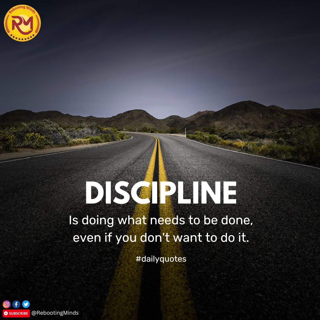 Discipline is the key to achieving your goals, no matter how difficult they may be.

#DisciplineIsKey #AchievingGoals #NoMatterTheDifficulty #GoForIt #HardWorkPaysOff #FocusOnTheGoal #StayStrong #YouCanDoIt