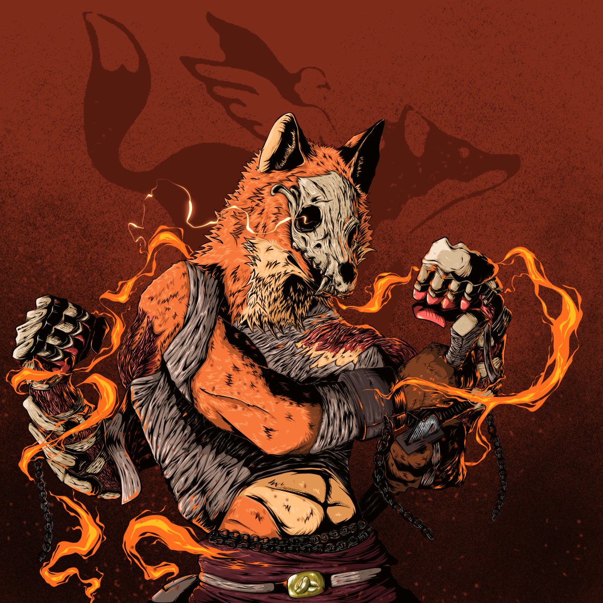 my 1/1 entry for <a href="/RaposaCoffeeCo/">raposa.</a> #kupskontest

"The Vex" his size and strength were unmatched. Many animals feared him, and even the humans who worked on the Raposa coffee plantations were cautious when he was around. The raposa's plantation is under the care of him, the keeper.