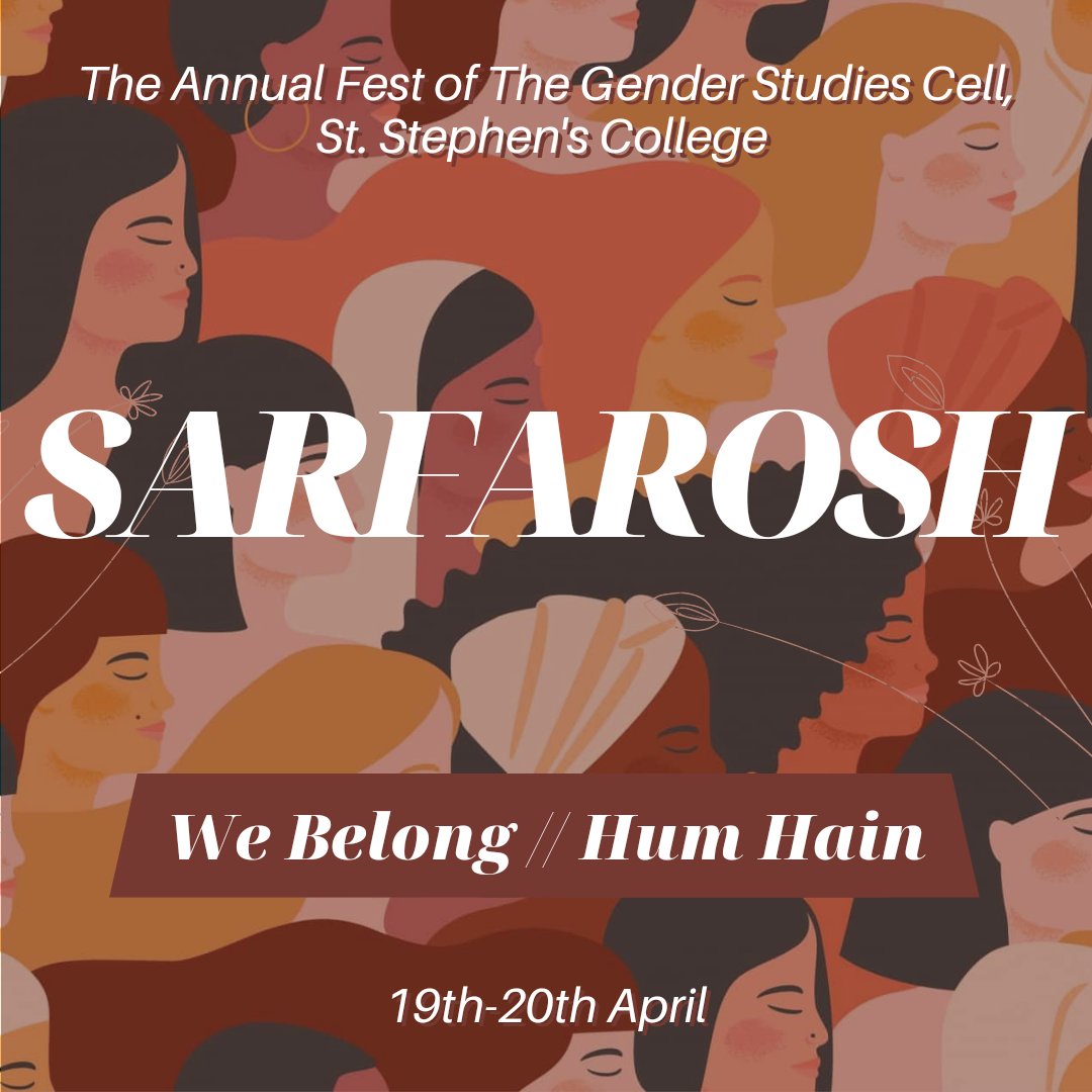 Sarfarosh '23: The Annual Fest of the Gender Studies Cell happening on 19th-20th April!
