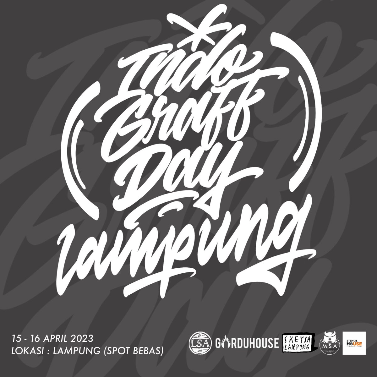 #indograffdaylampug gambar, sketch dan graffiti di penjuru Lampung, 
bikin seseru mungkin,
tag foto dan video lo ke @lampungstreetart dan gunain hastag #indograffdaylampung kita jadikan 1 document kompilasi #indograffday kali ini,
selamat ramadhan kareem