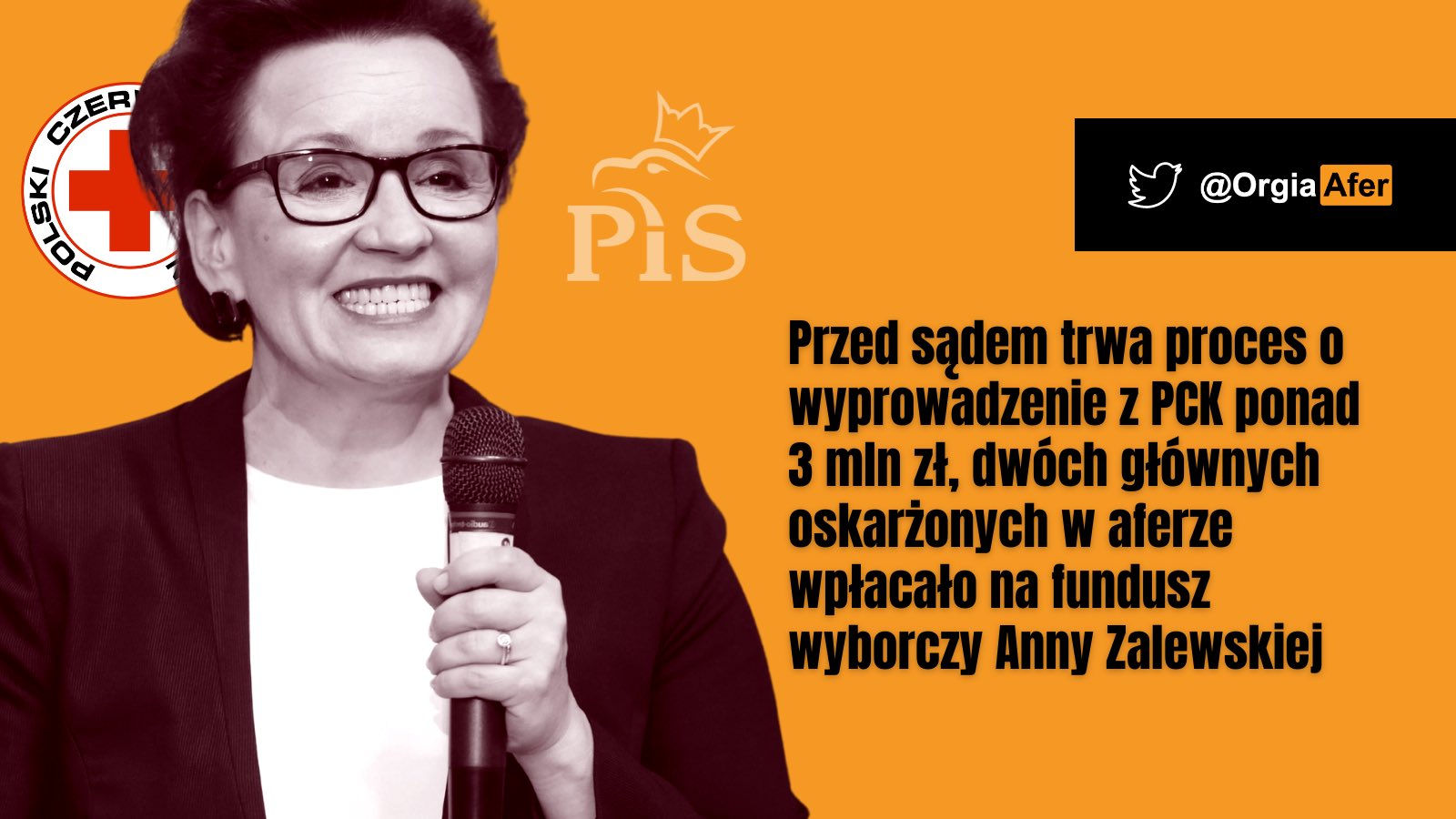 🅾🆁🅶🅸🅰 🅰🅵🅴🆁 on X: "Przynajmniej trzykrotnie oskarżeni o okradanie  kontenerów PCK wsparli kampanię wyborczą Anny Zalewskiej w 2015 r. Onet ma  zeznanie jej asystenta, który ujawnił, że wiedziała, kto jest jej  "darczyńcą".