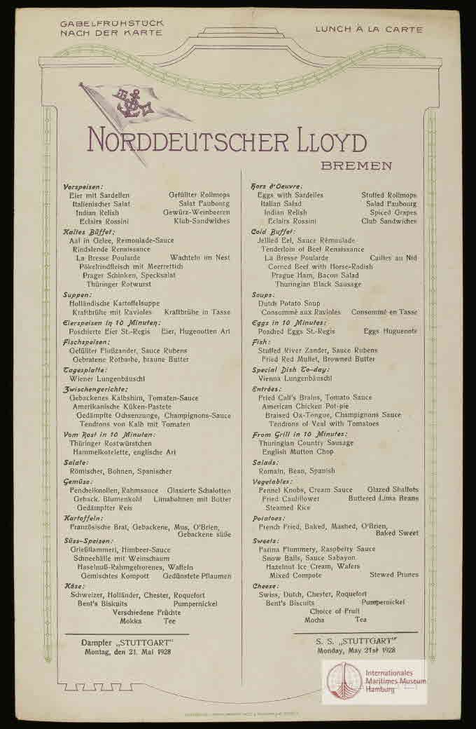 StabiHH's tweet photo. Auf Transatlantikreisen wurde international gespeist. Diese und andere spannende Erkenntnisse lassen sich aus den historischen maritimen #Speisekarten im Online Archiv des @maritimesmuseum gewinnen: https://t.co/OgNe0OGOzf /mt https://t.co/TmpmGVA7Aw