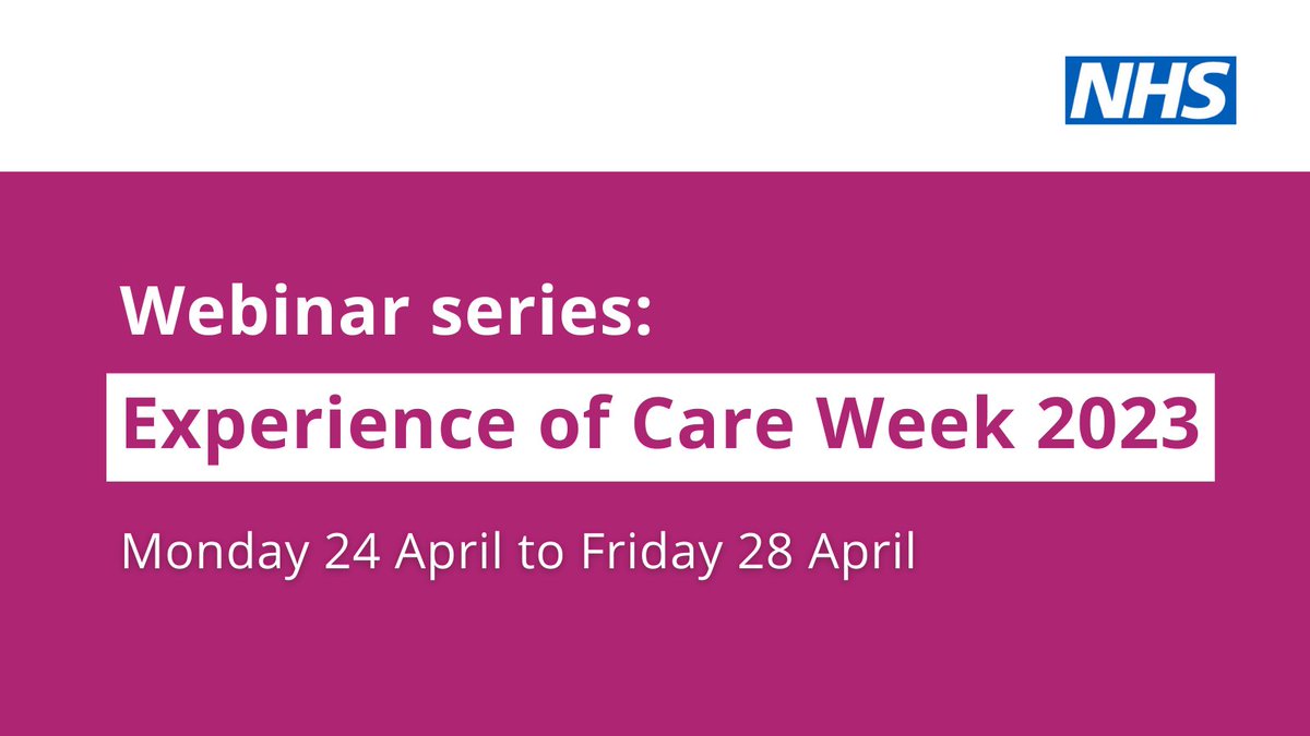 Just NINE days until experience of care week lots of great online sessions covering the life course journey from maternity and neo natal to bereavement services join the members of the @HopeNetworkNHS to learn share network and influence #expofcare #teamcno