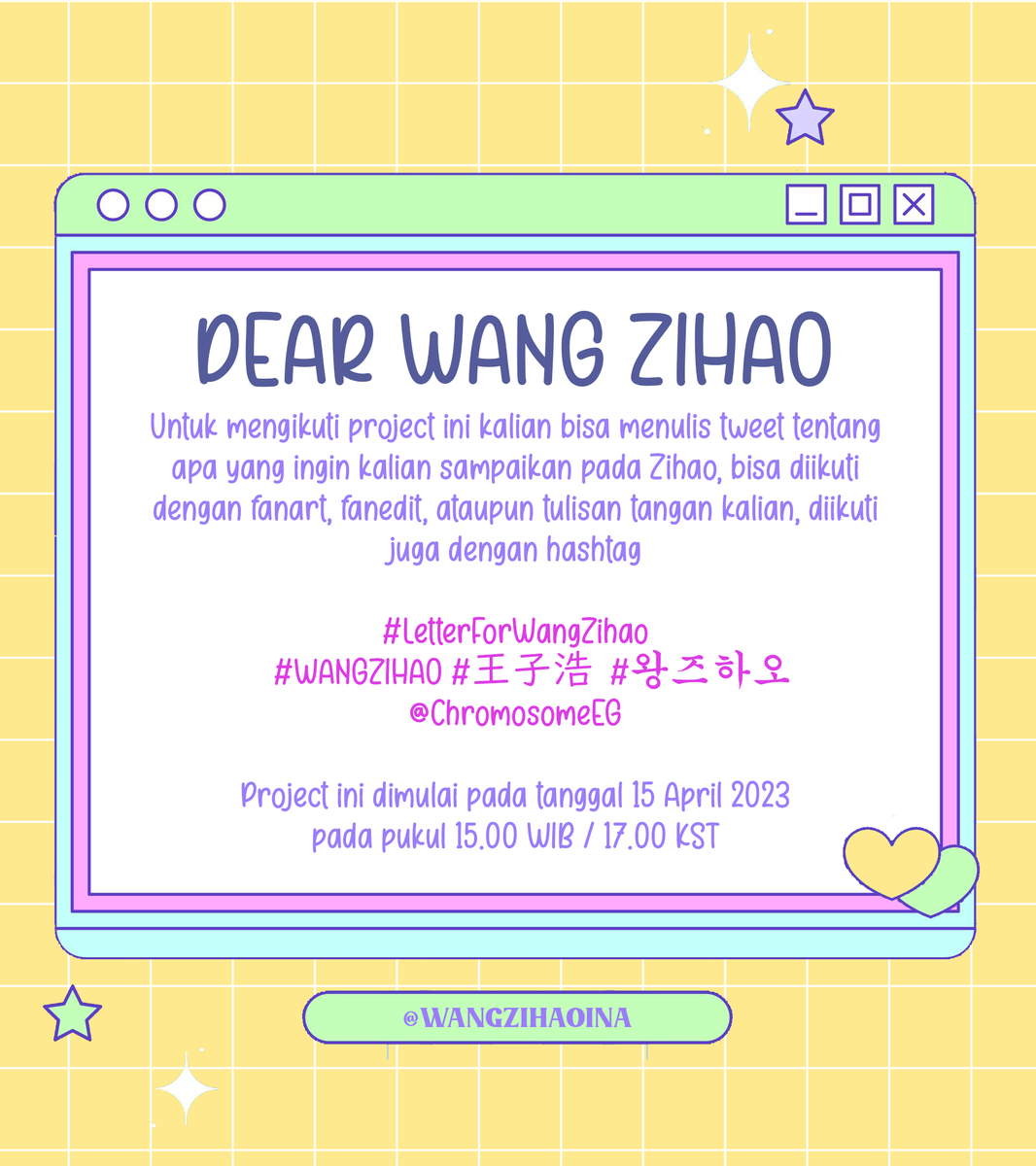 HASHTAG PARTY PROJECT FOR #WANGZIHAO’s🎉

Hi, Xiàng rì kúis🌻

kami mengadakan Ht party untuk wang zihao, kami harap kalian semua megikuti dan bantu menyebarkan project yang kita buat, agar lebih banyak yang mengikuti project ini✨️

#WANGZIHAO #王子浩 #왕즈하오