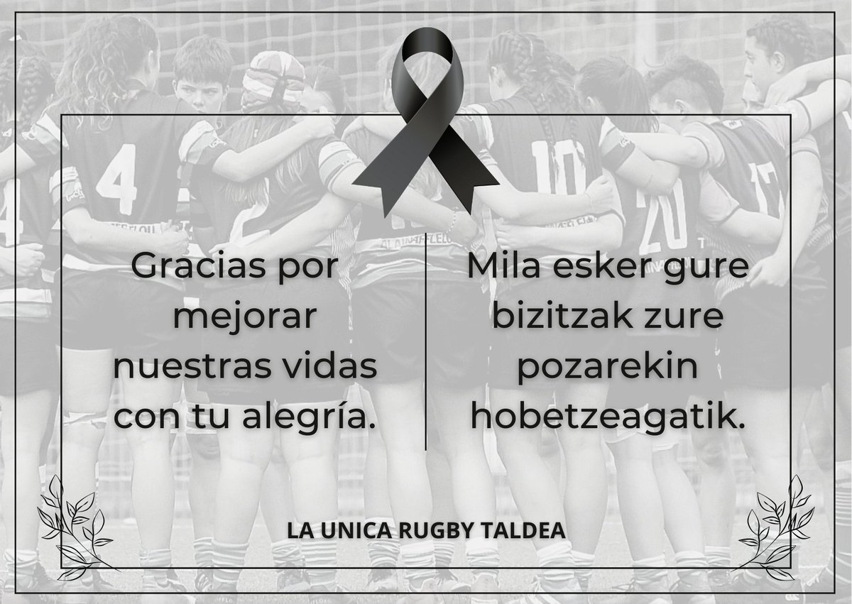 De parte de toda la familia LURT enviamos un fuerte abrazo a Juantxo, Iker e Iratxe y deciros que os acompañamos en estos duros momentos.
Y a Kristina, que ha sido una gran luchadora, un ejemplo para todos y todas, que la echaremos mucho de menos y que volveremos a encontrarnos.