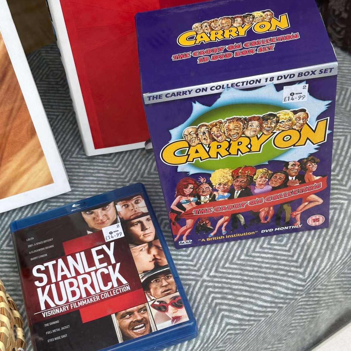 edgarwright's tweet image. Can’t afford film school? No matter. Get down to the Oxfam on Goodge Street and get a full education in cinema for £29.98.