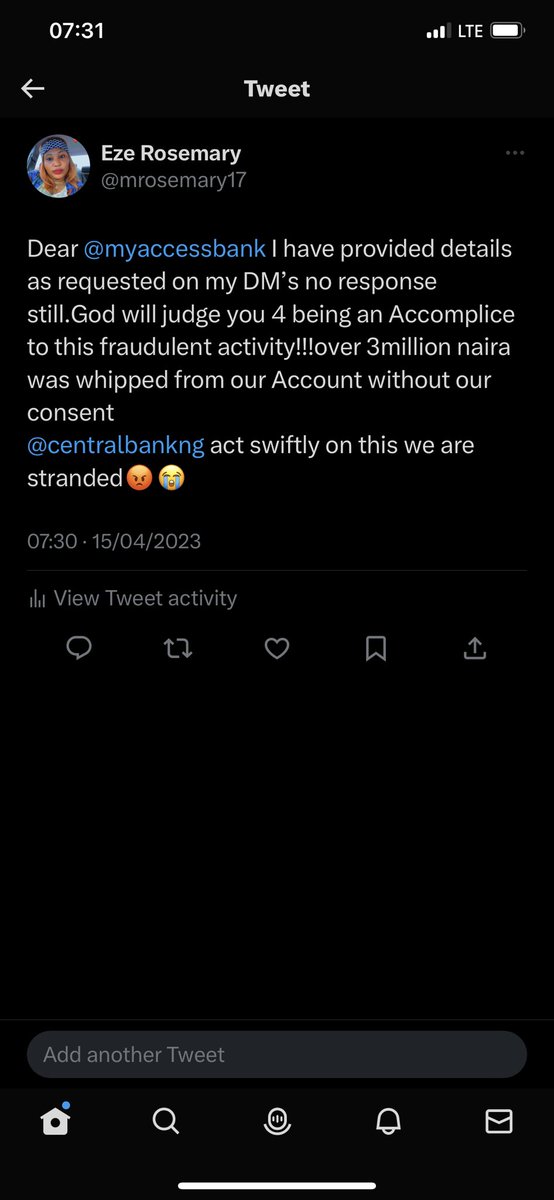 mrosemary17's tweet photo. it’s so heartbreaking that @myaccessbank has decided to make life unbearable 4 people 😭sent series of mails ,DM’s no response
@centralbankng act swiftly on this beg @access_more to refund our money @iam_emoney01 @real_obicubana @falzthebahdguy we are stranded come to our aid🙏🙏 https://t.co/AdBt3hYd1K