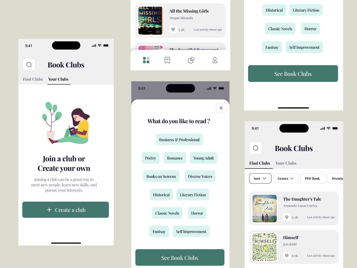 ashikxql's tweet photo. Book clubs Mobile App Design

#mobileappdesign #iosapp #mobileuiux #appux #appdesigner #bookreadingapp #bookapp #readingbook #readbook #bookiosapp #bookclubs #andorid #applemobileapp #design #designmobile #mobiledesign @dribbble    #Shortdesign
View: https://t.co/u0MZQksYTQ https://t.co/IsF7spmdSA