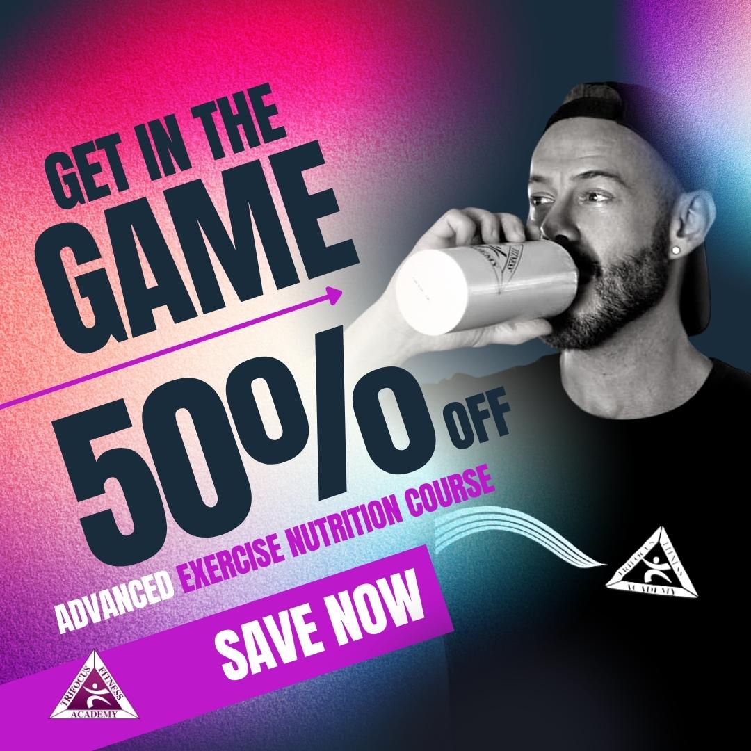Advance your career and help others with 50% off! Our Advanced Exercise and Nutrition course qualifies you as a Life and Wellness Coach. 

Enrol now!✒️

trifocusfitnessacademy.co.za/courses/advanc… #trifocusfitnessacademy #exercise #nutrition #nutritionalplans #life #wellness #coaching