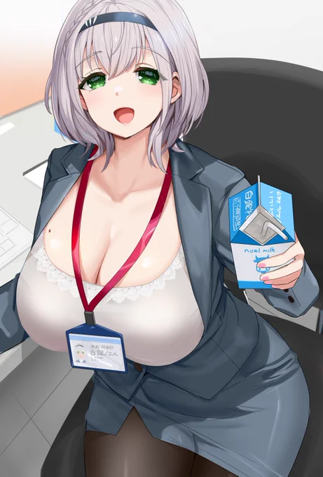 飲みかけの牛乳をくれる団長 #ノエラート 