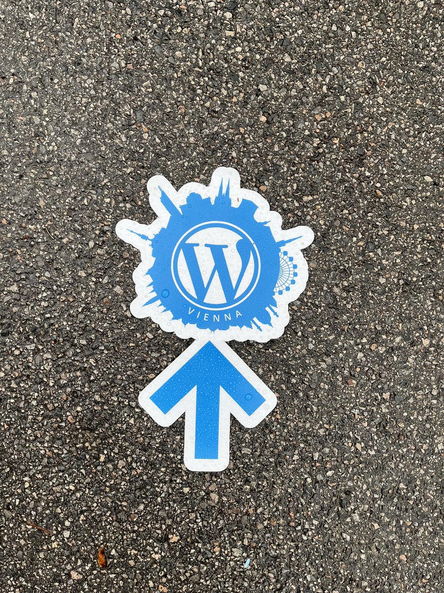 Sky is not quite blue but #WCVIE is! Follow the blue arrow road… <a href="/GoDaddyPro/">GoDaddy Pro</a> <a href="/WPVienna/">WordPress Vienna</a>