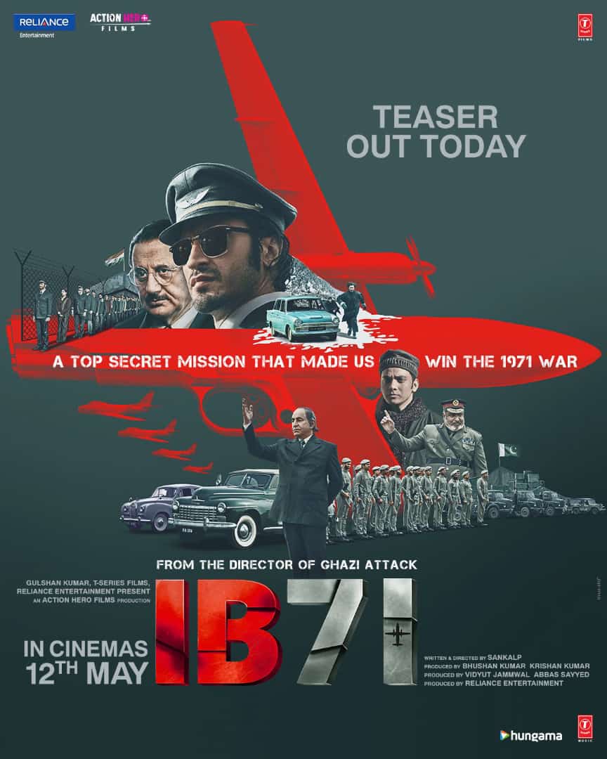The top secret is now out! 
Presenting #IB71 - India’s most confidential mission that made us win the 1971 war.

#IB71Teaser Out Today. 
#SankalpReddy #DirectorSankalp <a href="/AnupamPKher/">Anupam Kher</a> <a href="/vishaljethwa06/">Vishal N. Jethwa</a> #BhushanKumar #KrishanKumar <a href="/abbassayyed771/">abbas sayyed</a> <a href="/TSeries/">T-Series</a>
<a href="/ActionHeroFilm1/">Action Hero Films</a> <a href="/RelianceEnt/">Reliance Entertainment</a>