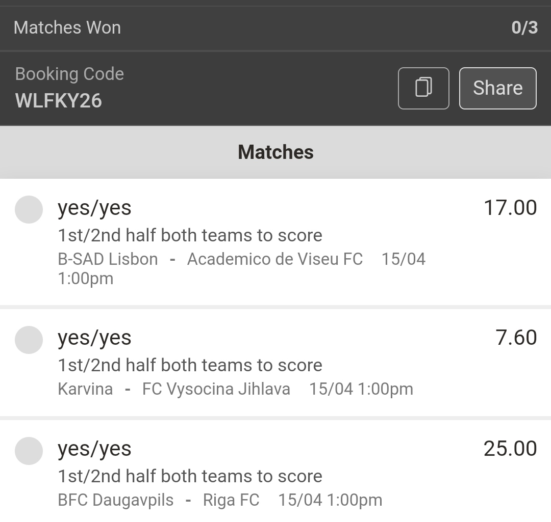 TOP BETS OF THE DAY odibets.com/share/WLFKY26 >> 3200+ odds odibets.com/share/UQ1AVB3 >> 80+ odds odibets.com/share/X8TFDE6 >>> 1000+ odds odibets.com/share/8CNB2J1 >>> 300+ odds A WIN IS A MUST✅
