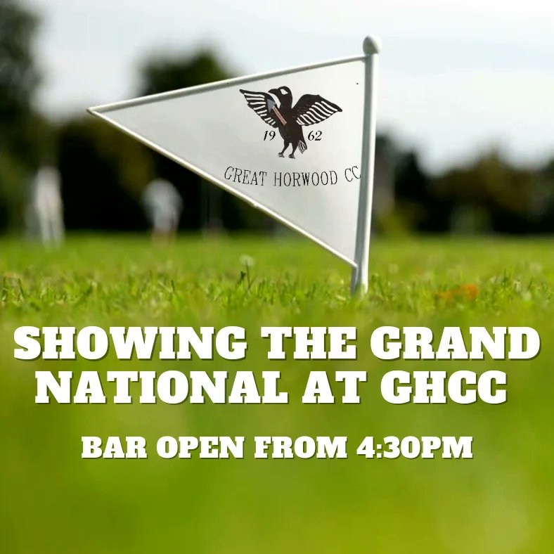 🏇🏆RACE NIGHT 🏆🏇

<a href="/Great_HorwoodCC/">GreatHorwoodCC</a> &amp; <a href="/GHorwoodFC/">Great Horwood FC</a>'s race night is a sell out event.

For those unlucky few fear not as GHCC will still be open from 4:30pm for those wanting to watch the Grand National. 
 
Please note that the tote is CASH ONLY.

#GHCC #loveyourlocal #racenight