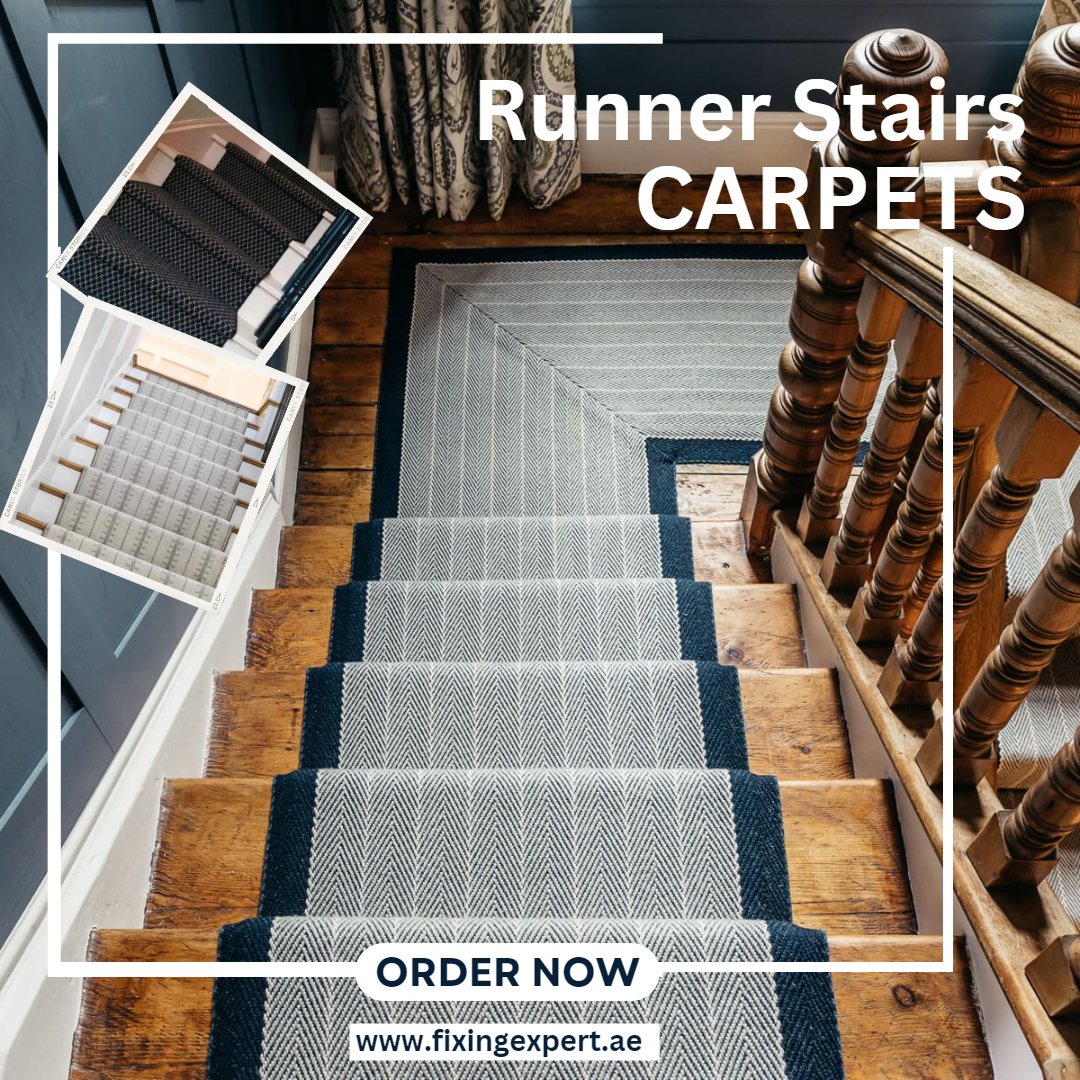 Elevate Your Stairs with Stylish Runner Carpets for a Stunning Home Upgrade! #StairwayToStyle #RunnerCarpets #StairMakeover #FixingExpertAE #StairwayUpgrade #StairCarpetIdeas #HomeDecor #StaircaseRenovation #FlooringInspo #StunningStairs