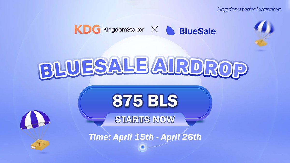 KingdomStarter (@kingdomstarter) on Twitter photo 💎 #KDG x <a href="/BluesaleBls/">BlueSale Official</a> #Airdrop - Giveaway 875 BLS token🎉🎉🎉
How to join
👉Complete the tasks required by #Gleam: gleam.io/pNAHW/-kdg-x-b…
#Prizes and #Reward Scheme
💎Total: 875 BLS
️🏆#Leaderboards: 5 Winners
🥇Top 1: 75 BLS
🥈Top 2 - Top 5: 40 BLS
🎲Lucky #winners: 80 💎 #KDG x <a href="/BluesaleBls/">BlueSale Official</a> #Airdrop - Giveaway 875 BLS token🎉🎉🎉
How to join
👉Complete the tasks required by #Gleam: gleam.io/pNAHW/-kdg-x-b…
#Prizes and #Reward Scheme
💎Total: 875 BLS
️🏆#Leaderboards: 5 Winners
🥇Top 1: 75 BLS
🥈Top 2 - Top 5: 40 BLS
🎲Lucky #winners: 80
