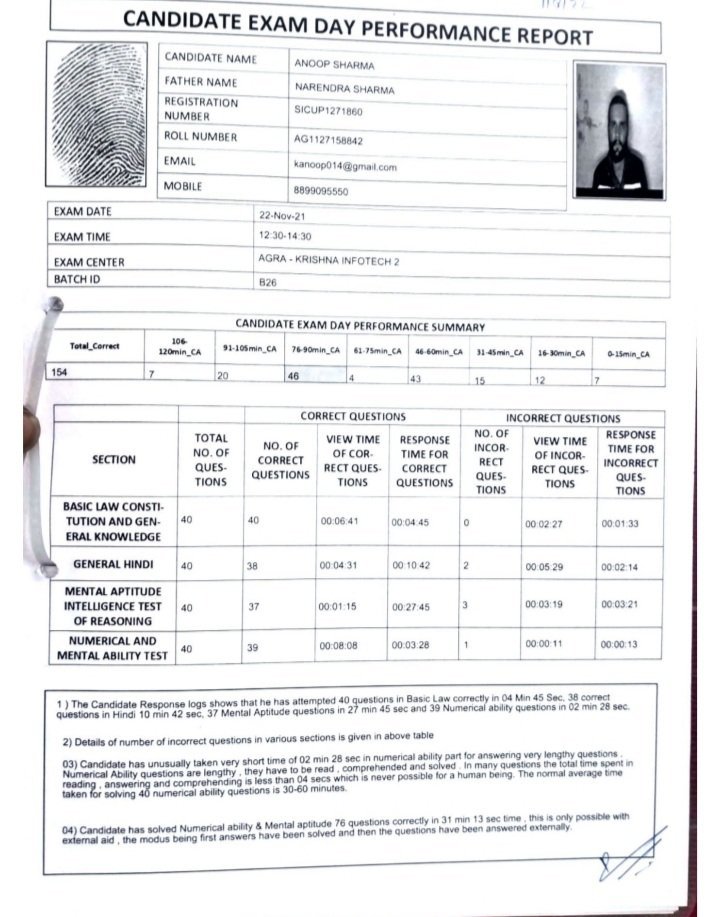 AnkitTi40917730's tweet photo. 1. Nitin Panwar 14 Minutes 142 Right Question
2. Adarsh Tripathi 20 Minutes 149 Right Question
3. Anoop Sharma 44 Minutes 154 Right Question
4. Cheenu Yadav 33 Minutes 145 Right Question...
ऐसे भरे पड़े हैं।
#UPSI_NEEDS_CBI_INVASTIGATION @TheRaghavthakur https://t.co/MEavEZuuZg