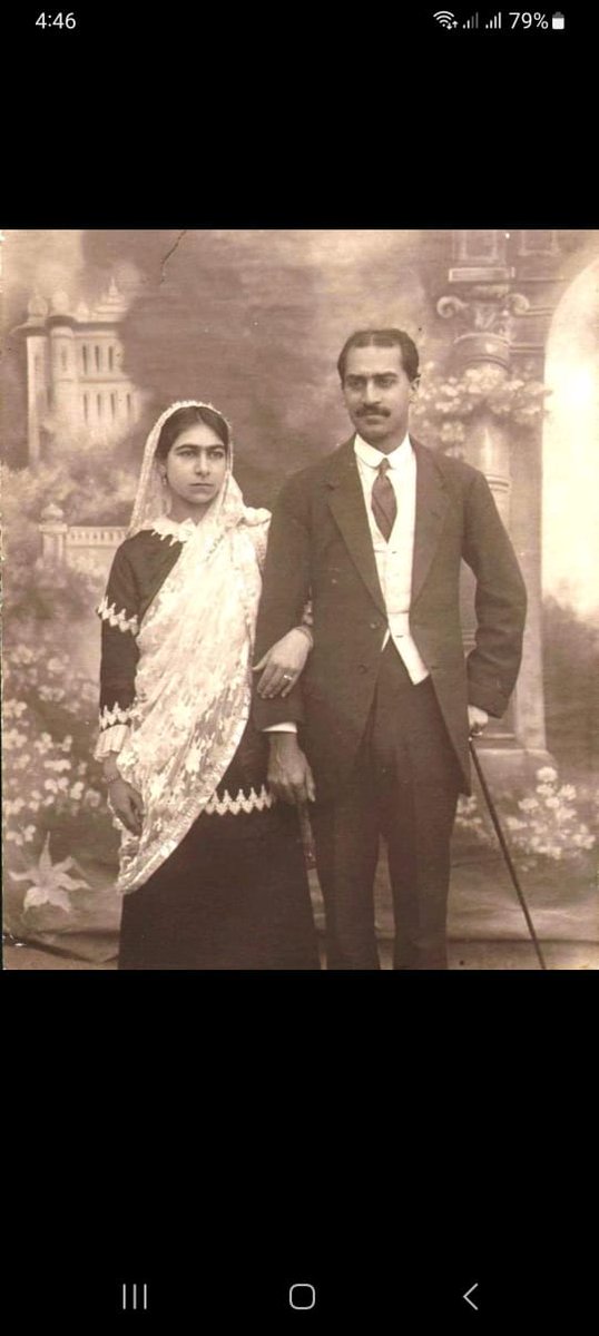 arshadh88881804's tweet image. No BMW but the last &quot;drop of ink&quot; in his pen belonged to the State. That was the 1st Chief Justice of Pakistan #ZAtalks 

Sir Mian Abdul Rashid with his wife Marzieh Khanum circa 1914.  He was a freshly qualified barrister when this photograph was taken.

He began his legal