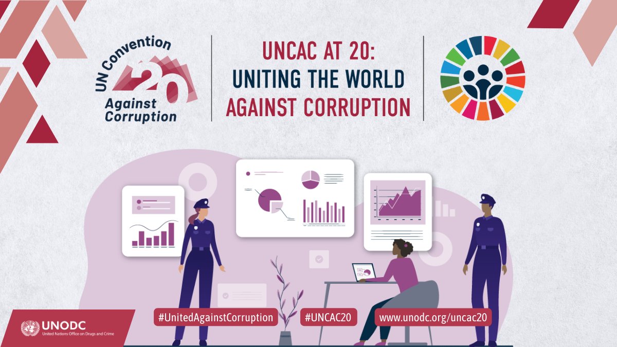 Corruption is a global problem which affects everyone, everywhere.

Effectively curbing corruption requires
🔹Strengthening int’l cooperation
🔹Tackling linkages with other forms of crime
🔹Denying safe havens for the corrupt

#UnitedAgainstCorruption #UNCAC20
