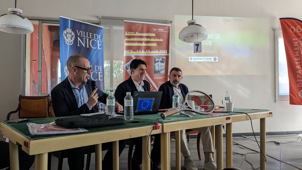 TEPAS_paca's tweet photo. Coup d'envoi de la 2e journée des Rencontres du patrimoine sportif à #Nice avec une conférence de @MourlaneS sur le développement du tennis sur la Côte d'Azur 🎾
#patrimoine #sport #tennis #TEPAS https://t.co/bDQJwJ06Dc